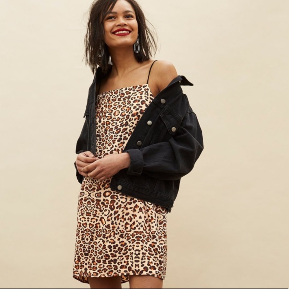 Topshop Leopard Mini Slip Dress size US4
